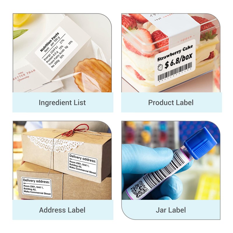 NIIMBOT Label Maker Tape for D101 Printer, Thermal Label Paper