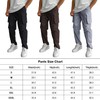 WZIKAI Men's Casual Cargo Pants Elastic Waist Drawstring Joggers Pants