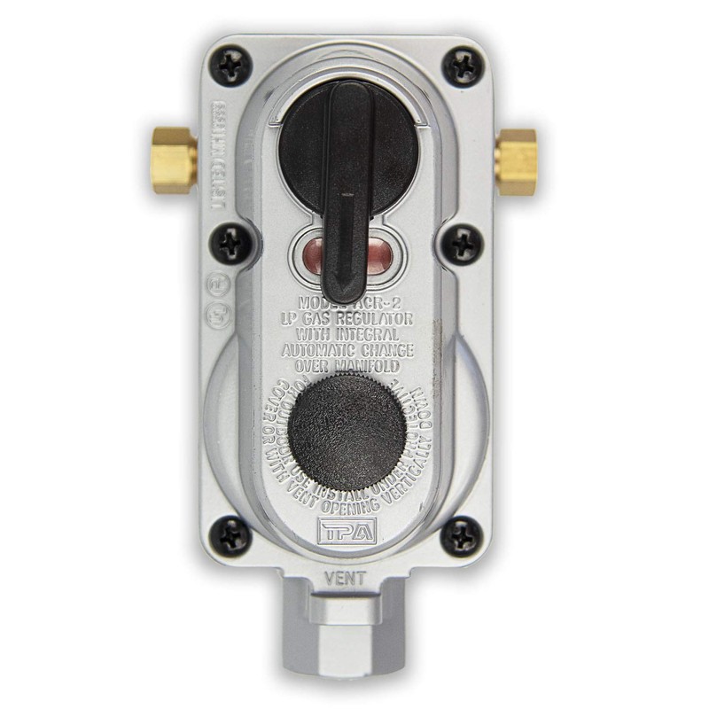 Flame King (KT12ACR-2) 2-Stage Auto Changeover LP Propane Gas Regulator