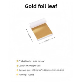 Imitation Gold Leaf Sheets 12 Colors 120 Pieces for Arts Decoration,DIY Crafts,Paintings,Nails,Furniture Decoration,3.15 by 3.35 Inches Gold Leaf Sheets.