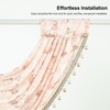 VOGOL Pink Rose Waterfall Window Valance, Rod Pocket, 30 x