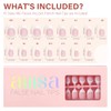 AILLSA Uñas francesas de gel, 180 unidades, uñas francesas rosas,