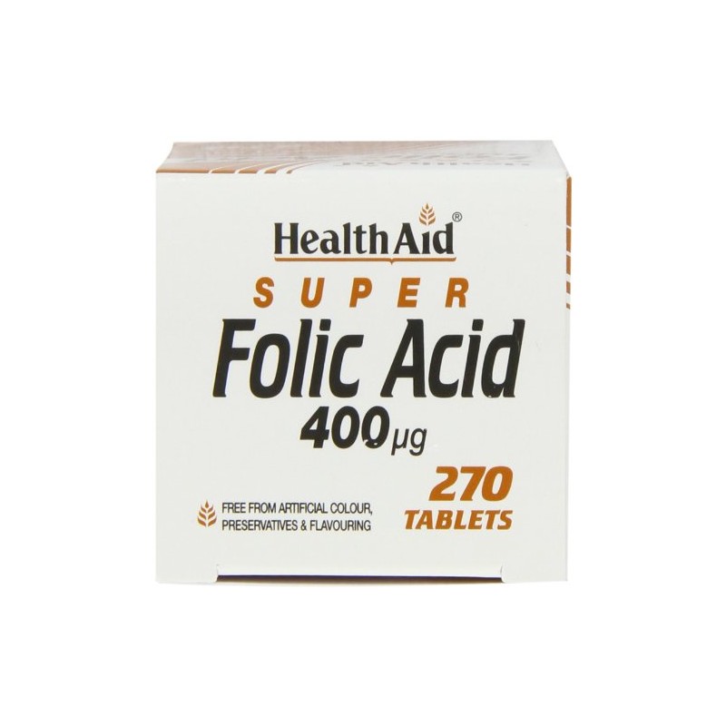 HealthAid Folic Acid 400ug (9 Month Supply) Tablets 270's