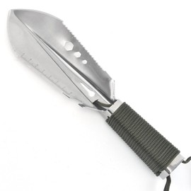 RUNGEASINI Camping Shovel Outdoor Multifunctional Gardening Tool Shovel Stainless Steel Engineer Hand Spade Potted Digging Equipment Portable Small Hand Shovel Beach Comb Shovel Scoop (Green)