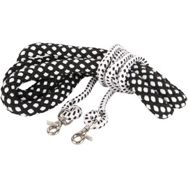 Lunging Aid Baumwollegr L Auxiliary Reins with Karabiner Training Aid/Assorted Horse Soft Reining Horse Black/White