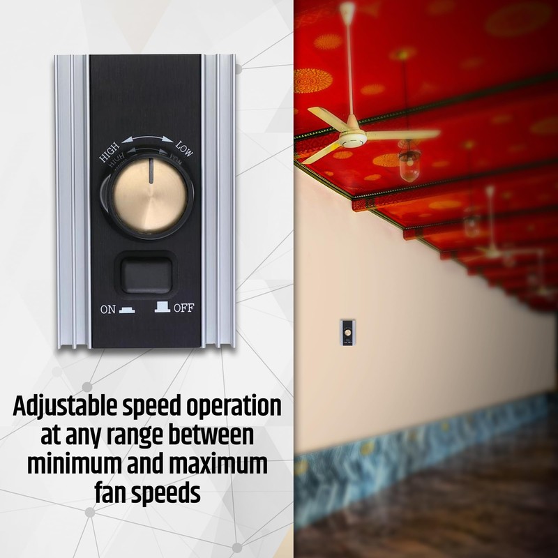 Ciata Lighting Ceiling Fan Controller with Variable Speed Control Rotary