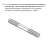 METALLIXITY Double Threaded Stud Bolt Rod Bolt M5 Screw 40mm