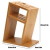 Bamboo Knife Holder Inclined Kitchen Knife Holder Multifunctional Bamboo Rack
