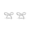 14k Solid Gold Ribbon Bow Stud Earrings with Secure Screw-backs