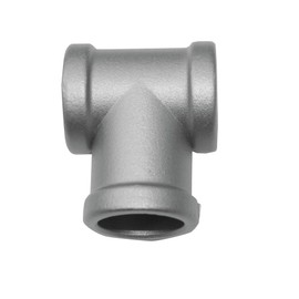 GARDINIA Industrial Home Series T Piece for Curtain Rods with Diameter 25 mm Metal Silver