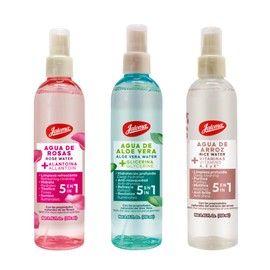 Agua de Rosas  Agua de Aloe Vera con Glicerina  Agua de Arroz, tónicos faciales, diferentes usos- 250 ml cada uno                                     