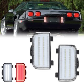GTINTHEBOX 2PCS Clear Lens Tailgate Reverse Backup Lights Lamps for 1991 1992 1993 1994 1995 1996 Corvette C4