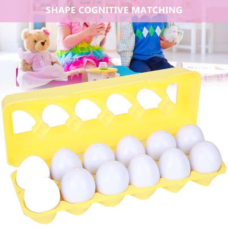 12pcs Matching Eggs Toy Set Children Early Educational Recognition Learning