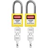 Boviisky Lockout Tagout Locks -2 Yellow Loto Locks，Keyed Different, 2