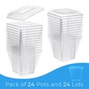 EURO CLASSIC Plastic Mini Dessert Cups/Dessert Bowls with Lids -