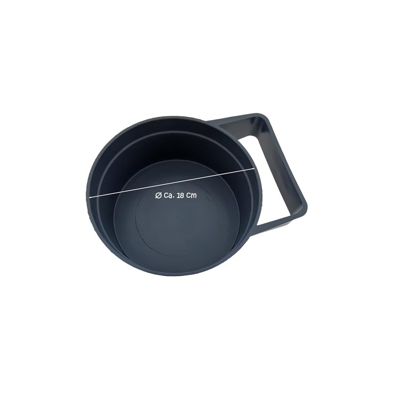 Plasterware Diameter 180 mm Hard PVC Grey Mixing Cup Plaster