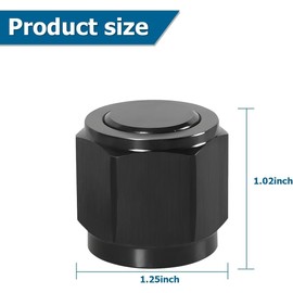 TSUGAMI 12AN Female Flare Cap Block Off Fitting Plug, 2PCS Aluminum Swivel Hex Head Nut Port Adapter, Universal Automotive Modification Accessories for Fuel Oil Line