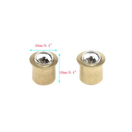 Semetall Closet Door Ball Catch Latch Ball Bearing Door Catch Adjustable Spring Ball Latches Brass Drive-in Ball Catch Closet for Pantry Door Latch (10 Pack,10mmx10mm/0.4"x0.4")