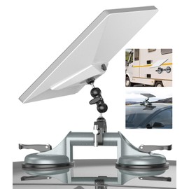 Car Mount for Starlink Mini, Clamp Pole Mount with Aluminum Suction Cup Mount for Starlink Mini, Mounting Kit for Car/RV/Roof Rack/Boat