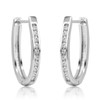 Salanda 925 Sterling Silver CZ Earrings Sterling Silver Oval Earrings
