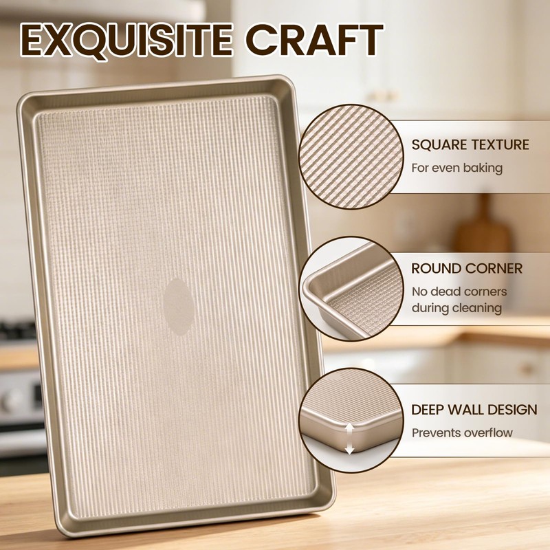 Vinino 17Inch Baking Sheet Set of 2, Cookie Sheets For