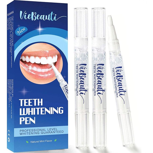 VieBeauti Teeth Whitening Pen (3 Pcs), 30+ Uses, Effective, Painless, No Sensitivity, Travel-Friendly, Easy to Use, Beautiful White Smile, Natural Mint Flavor-0.jpg