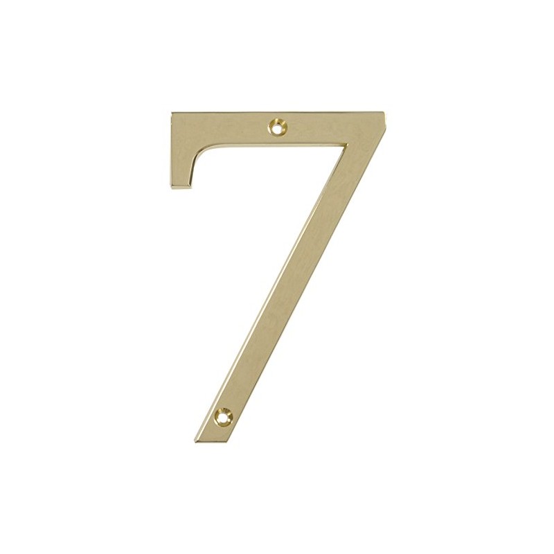 Distinctions by Hillman 843157 4-Inch Flush-Mount Polished Brass House Number