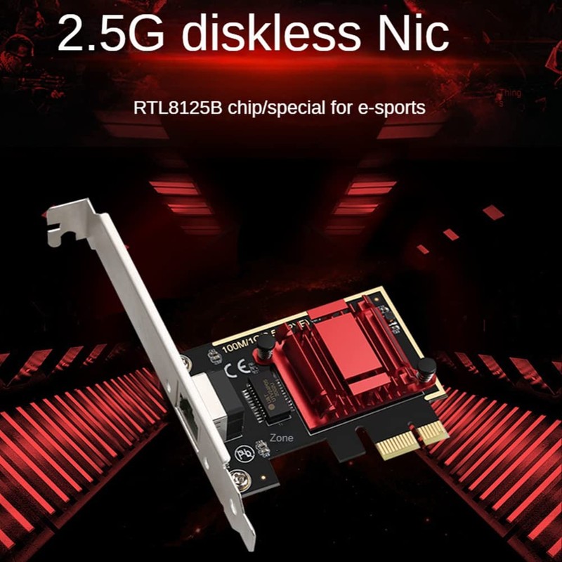 Dovhmoh 2.5G PCI-E Network Card RTL8125B Chip Gigabit Ethernet PCIE