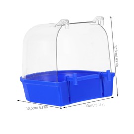Mipcase Caged Bird Bath Multifunctional Bird Bath for Parrots and Cockatiels Splashproof Edges Easy Clean Material Indoor Outdoor Use Convenient Bathing