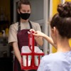 Bodaon 8 Cup Drink Carrier with Handle, Plastic Cup Carriers