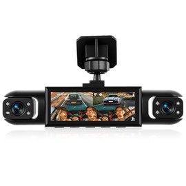 Orderich 360° Dash Cam Front and Rear Inside, 4 Channel 1080P Dashcam 3.16 Inch IPS Dash Cam