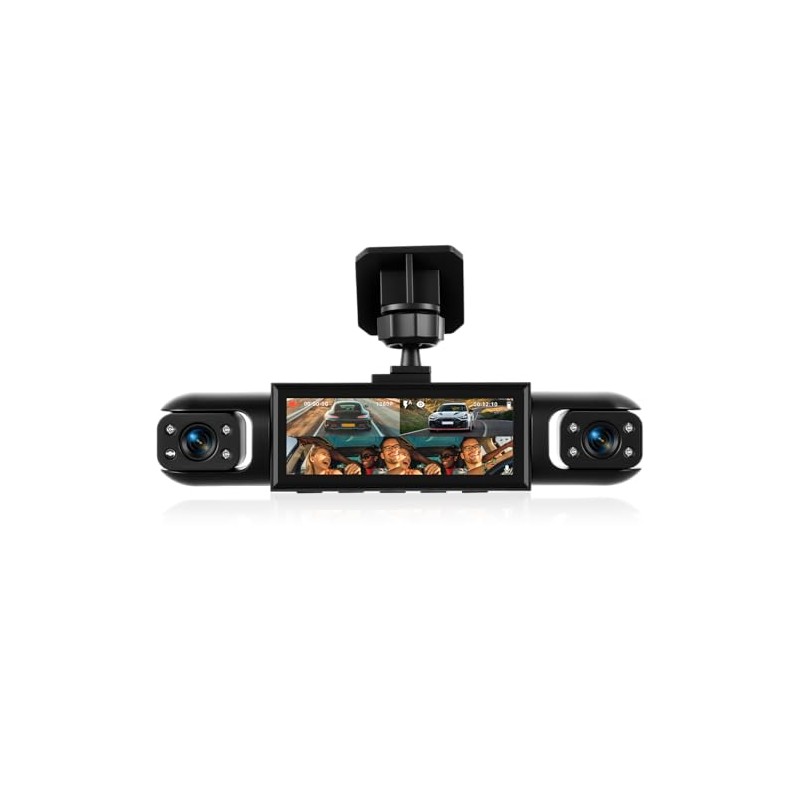 Orderich 360° Dash Cam Front and Rear Inside, 4 Channel