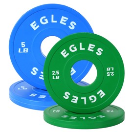 EGLES Change Plates Set 15LB- Green&Blue Rubber-Coated Weight Plates in Pairs, Olympic Bumper Plates, Color-Coded, IWF Standard, Fit 2-Inch Barbells Strength Training Weight Plates Gym & Fitness