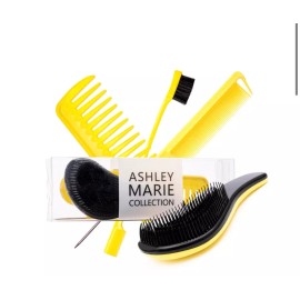 ASHLEY MARIE COLLECTION® 4 PIECE COMB & DETANGLING BRUSH SET