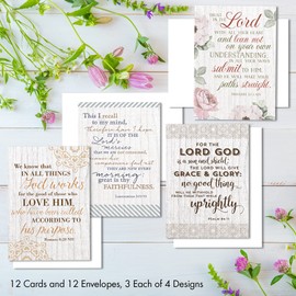 Designer Greetings Faithfully Yours Inspirational Birthday Boxed Card Assortment, Good & Faithful Servant with Biblical Scripture Verses (Box of 12 Greeting Cards with Envelopes)
