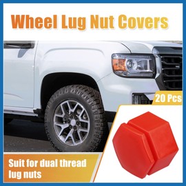 A ABSOPRO 20 Pcs Wheel Lug Nut Covers for Land Rover Range Rover 22mm Red Item Replacement