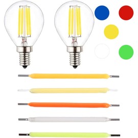 Calsgkspray Edison Bulb LED Filament Lamp Parts, DC3V DC12V LED Chip Incandescent Light LED Bead Light Accessories Diodes for Repair LED Bulb Tubt(Warm Light) LED Bulbs LED Chip Spdd LED Edison Bulbs