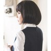 (FUPUONE) Short Wig, Bob, Short, Neat Style, With Net, Smooth,