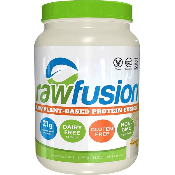 Rawfusion- Vegan Protein Powder, Peanut Chocolate Fudge - 21g of Plant Based Protein, Low Net Carbs, Non Dairy, Gluten/ Lactose Free, Soy Free, Kosher, Non-GMO, 2lb Pound