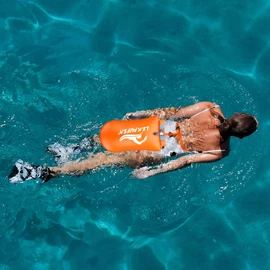 Swim Buoy for Open Water 2 Pack, 20L Swim Safety Float Waterproof Dry Bag for Swimmers Triathletes Kayakers Snorkelers, Swimming Pull Buoy for Safer Swim Training (Orange & Pink)