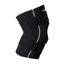Rehband UD Knee Brace, Pack of 1, Knee Brace Patella Opening 5 mm Neoprene, Velcro Fastening, Colour: Black, Size: XXL