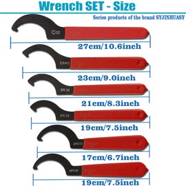 SYJINHUASY 6 Pieces Universal Coilover Adjustment Spanner Wrench Set, Adjustable Coilover Wrench Spanners Hook Wrenches Tools Coilover Wrench Steel Spanner for Shock Adjustments and Suspension System