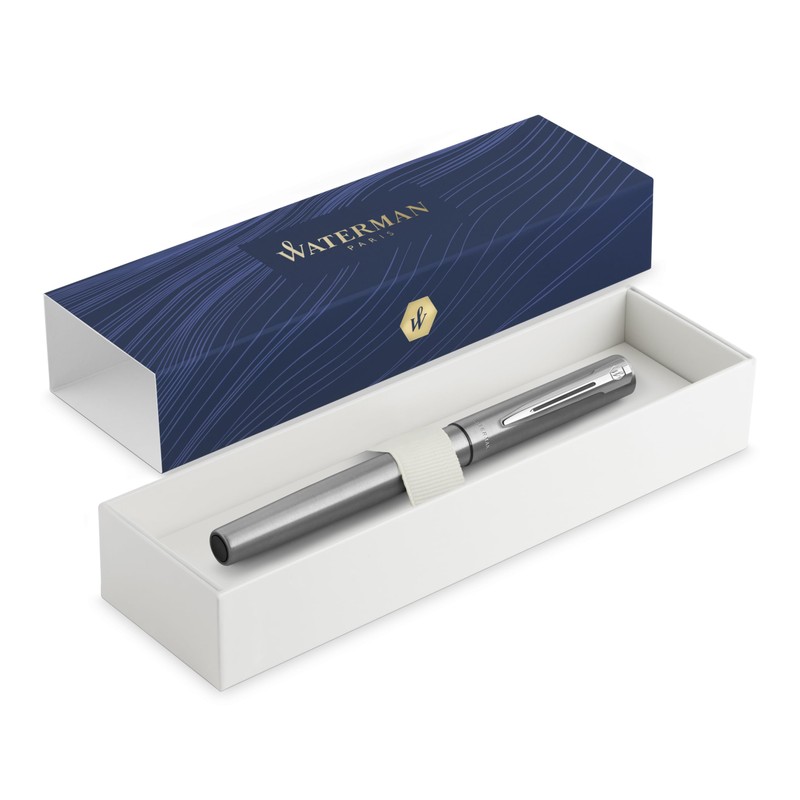Waterman Allure Fountain Pen | Stainless Steel Brushed Chrome |
