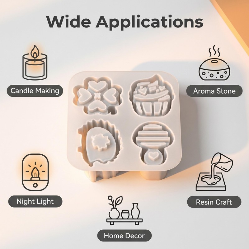 4-in-1 Hedgehog Mushroom Silicone Mold