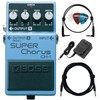 Boss CH-1 Super Chorus Bundle with Power Adapter, 10ft Instrument