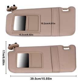 Left Driver Side Sun Visor(Off White) Fit for Camry with Mirror Sunroof 2007 2008 2009 2010 2011(OE Number: 74320-06800-B0)…