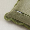 Ohocut Sage Green Scalloped Pillow Cover Pack of 2 Spring