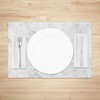 MIRRORANG Classic White Marble Placemats Set of 4 45x30cm Gray