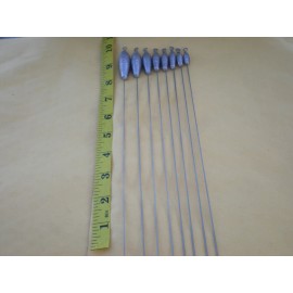 HOME MADE 15 PCS. NO SNAG BOTTOM BOUNCER, TROLLING SINKER 1/2 OZ. S. STEEL WIRE .045X10"