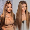 Fabimiya Straight Wave Human Hair Wig - Highlight P4/30, Lace